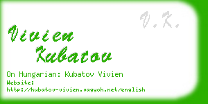 vivien kubatov business card